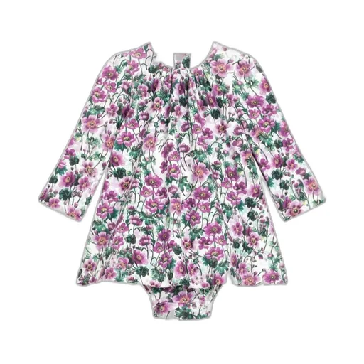 Floral-Print Smocked Dress