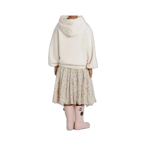 Pleated Daisy-Print Skirt