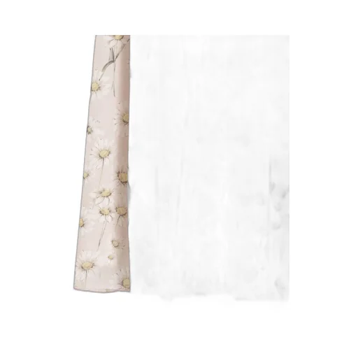 Pleated Daisy-Print Skirt