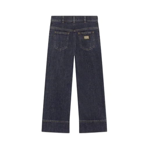 Cuffed Cotton Jeans