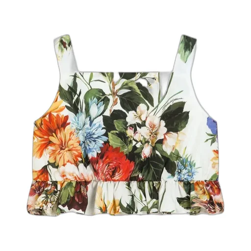 Floral-Print Cotton Top
