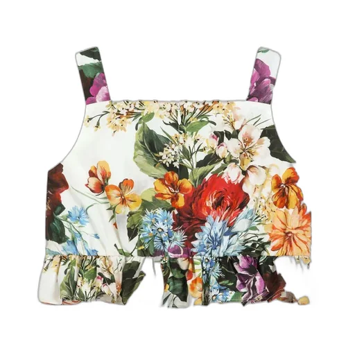 Floral-Print Cotton Top