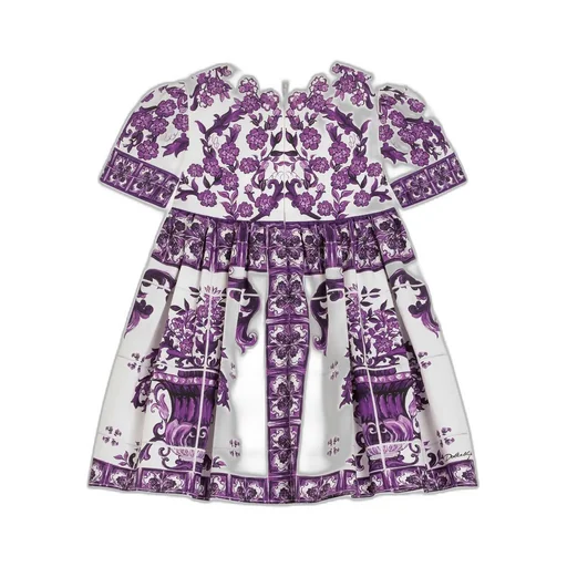 Majolica-Print Dress