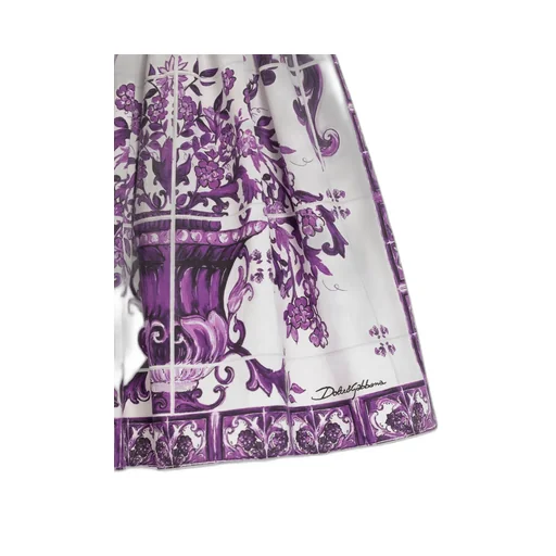 Majolica-Print Dress