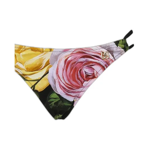 Floral Printed Logo Plaque Bikini Set