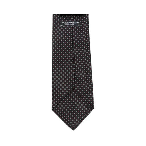Geometric-Pattern Silk Tie