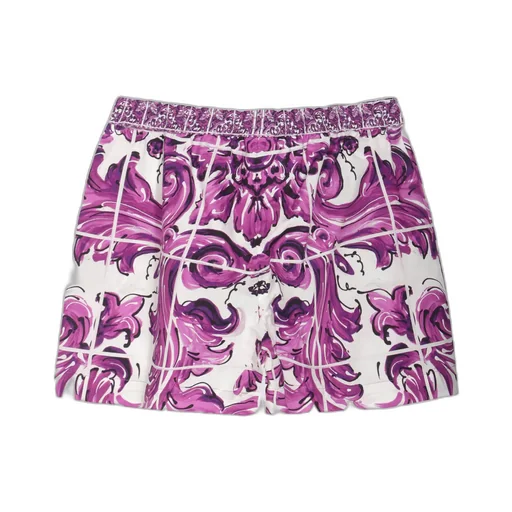 Majolica Printed Poplin Shorts