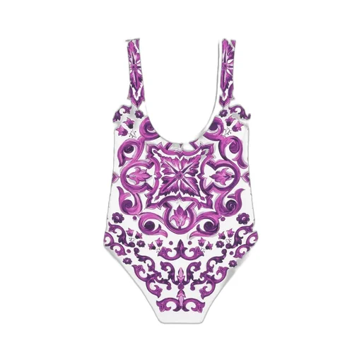 Majolica-Print One-Piece Swimsuit