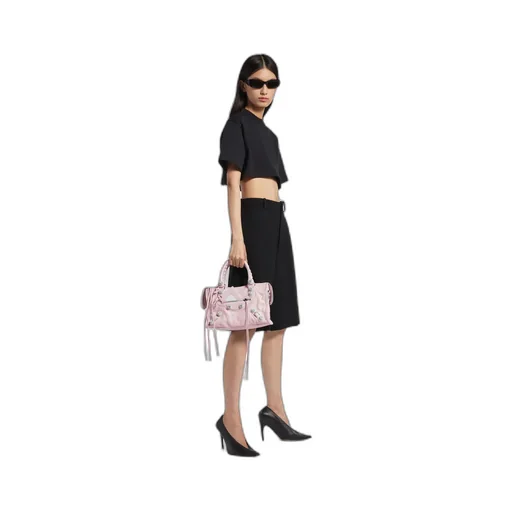 Le City Bag Small Giant Studs With Rhinestones