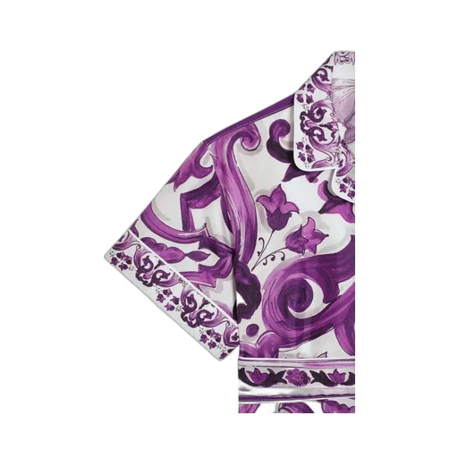 Graphic-Print Silk Shirt