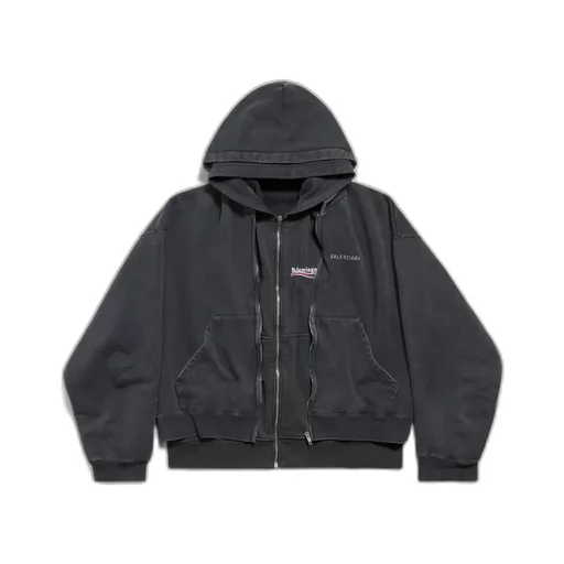 Layered Zip-Up Hoodie