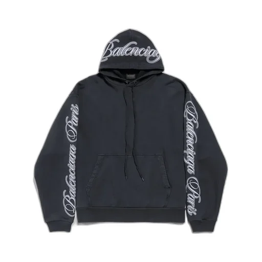 Cursive Oversized Hoodie