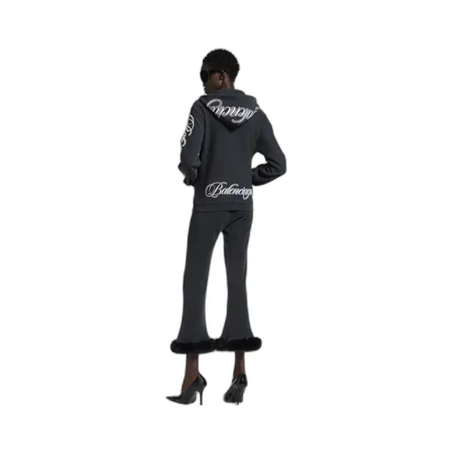 Cursive Zip-Up Hoodie Regular Fit