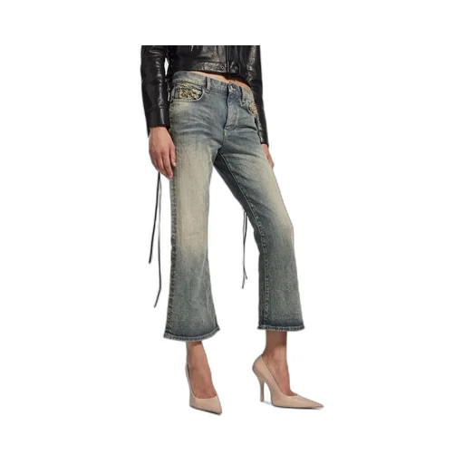 Lace Flared Capri Pants