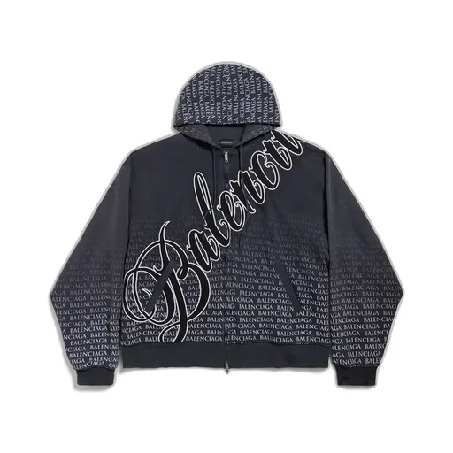 Big B Oversized Zip-Up Hoodie