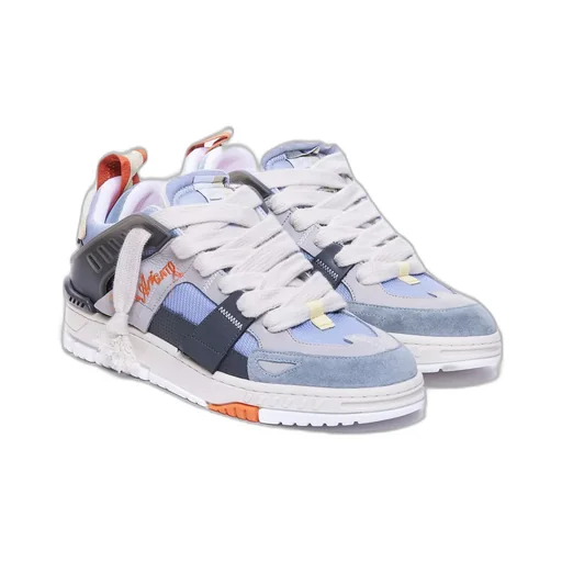 Area Patchwork Lace-Up Sneakers