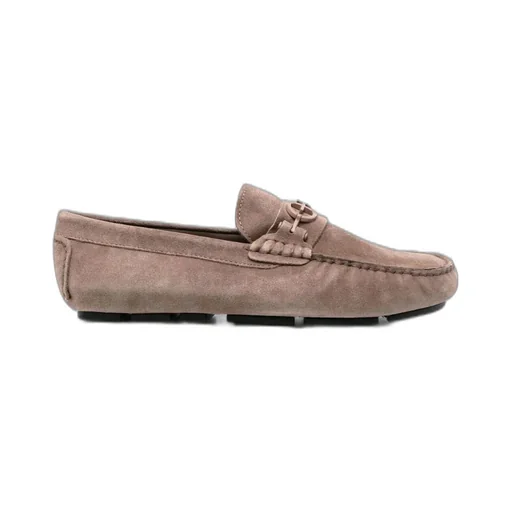 Logo-Plaque Almond Toe Loafers