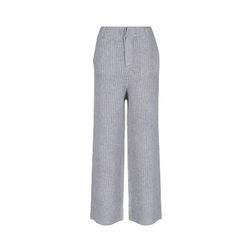 Straight-Leg Ribbed Trousers