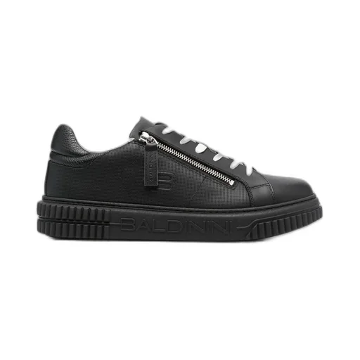 Side Zipped Low Top Lace-Up Sneakers