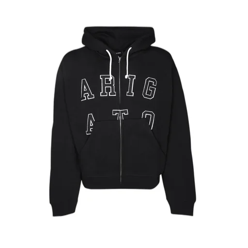 Logo Patch Zipped Hoodie