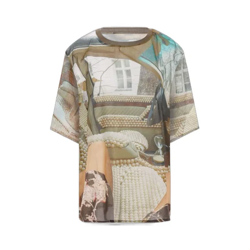 Oversized Holiday Print T-Shirt