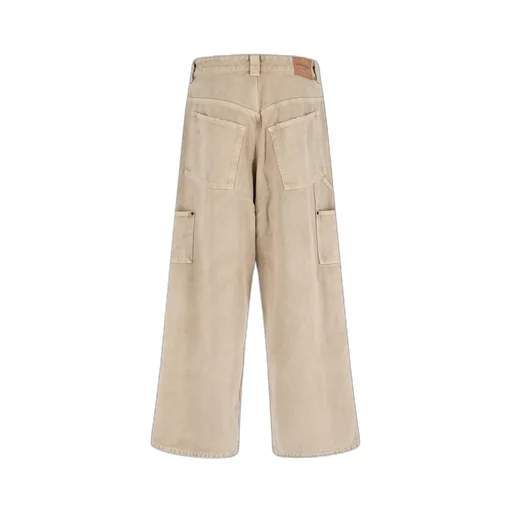 Panelled Detailed Wide-Leg Trousers