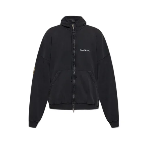Uniform Patch Zip-Up Hoodie