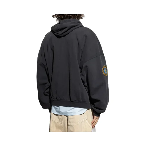 Uniform Patch Zip-Up Hoodie
