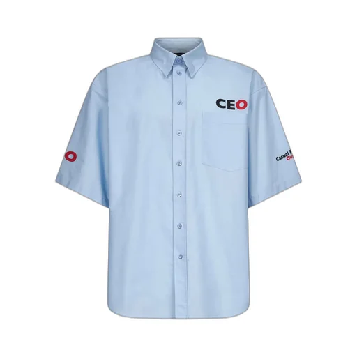 Ceo Uniform Logo Short-Sleeved Oversized Shirt