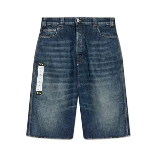 Denim Shorts With Belt Loops
