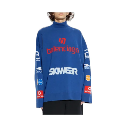 Turtleneck Long-Sleeved Ski Sweater