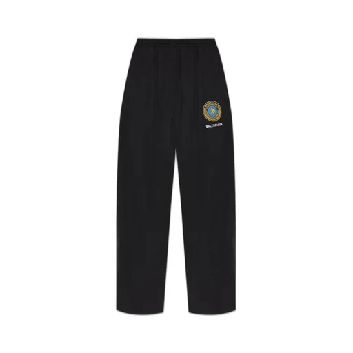 Logo Patch Wide-Leg Pants