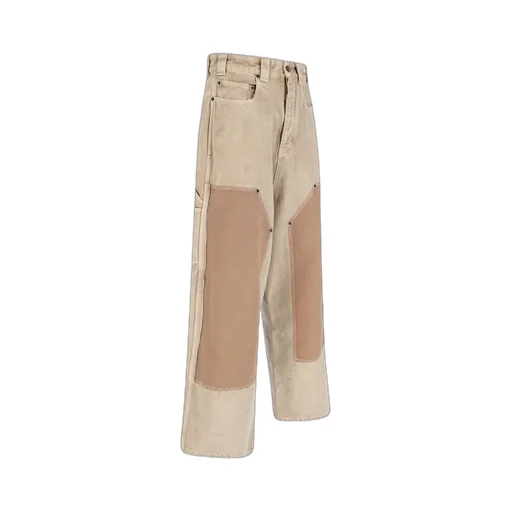 Panelled Detailed Wide-Leg Trousers