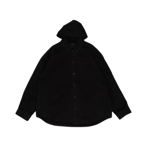 Hooded Denim Shirt Parka