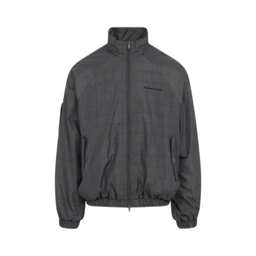Checkered Zip-Up Jacket