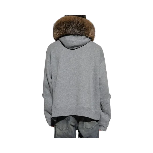 Luxury Script Oversized Zip-Up Hoodie