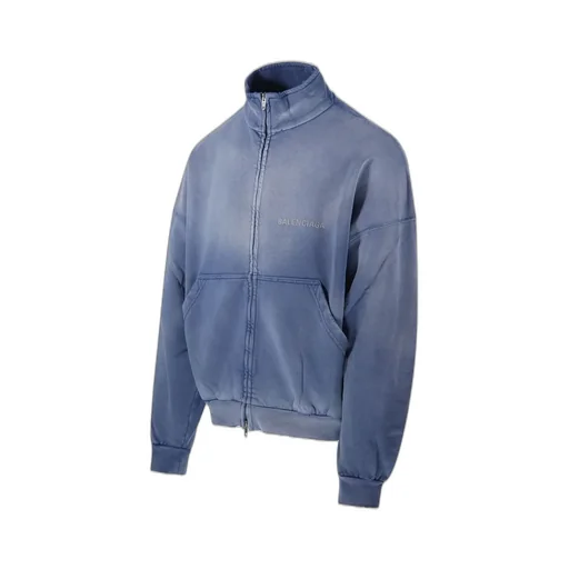 Distressed High Neck Jacket