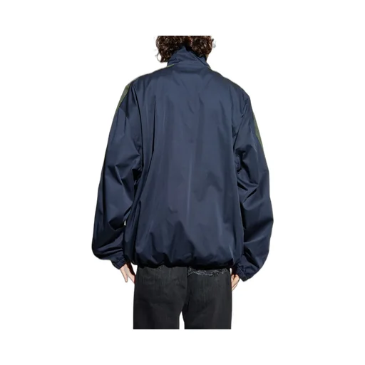 Stand Up Collar Logo Embroidered Jacket