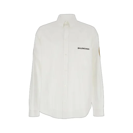 Logo Embroidered Long-Sleeved Shirt