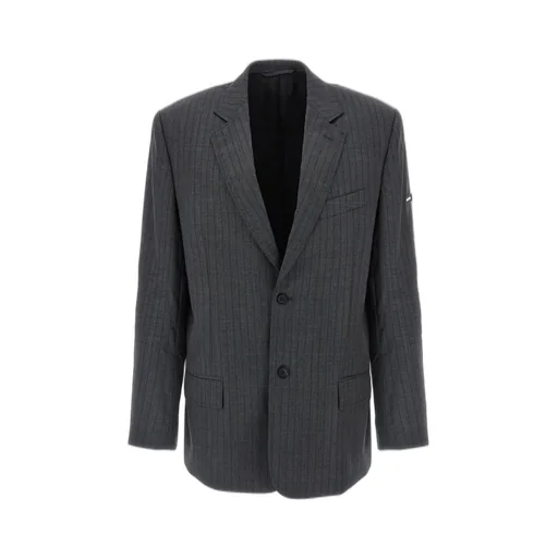 Striped Button-Up Blazer