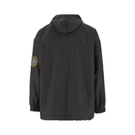 Logo Patch Hooded Coat