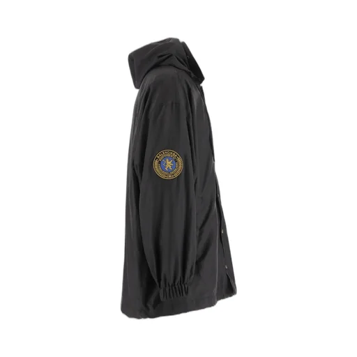 Logo Patch Hooded Coat