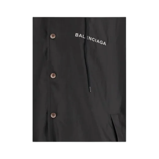 Logo Patch Hooded Coat