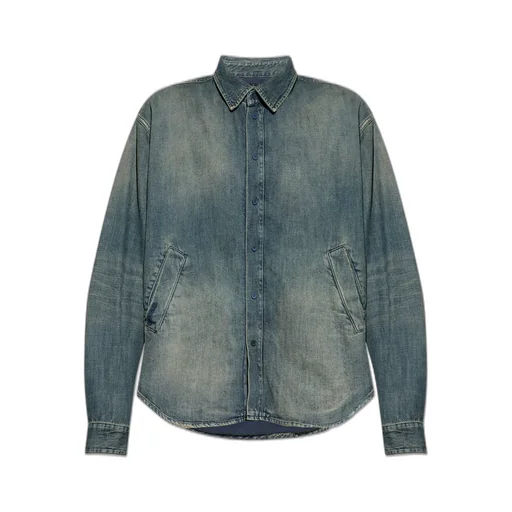 Long-Sleeved Denim Overshirt
