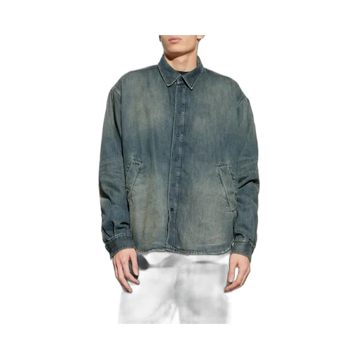 Long-Sleeved Denim Overshirt