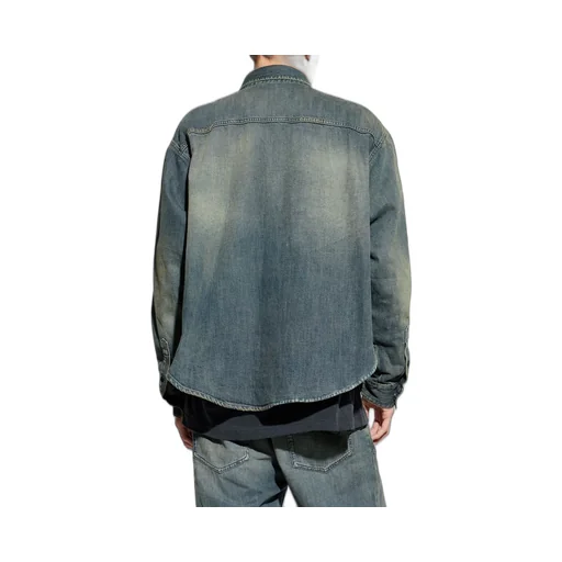 Long-Sleeved Denim Overshirt