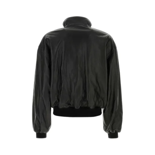 High-Neck Leather Jacket