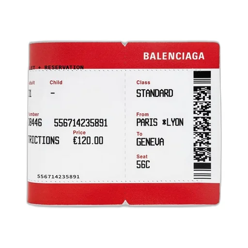 Ticket Print Bifold Wallet