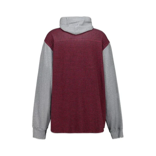 Distressed Hooded Hybrid Shirt