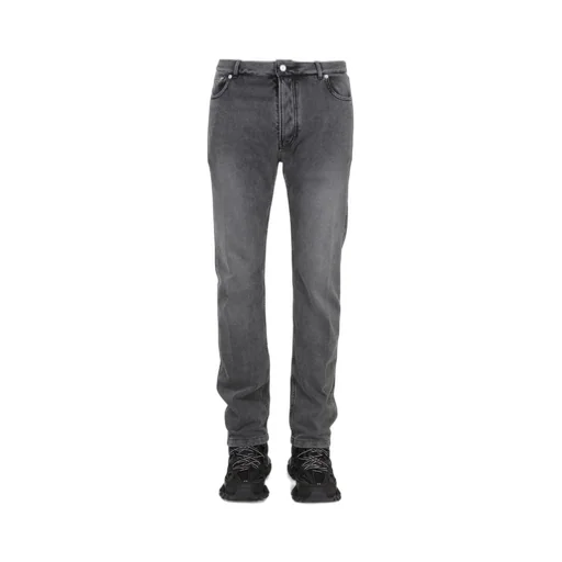 Logo Patch Straight-Leg Jeans